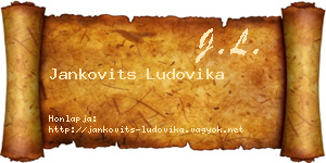Jankovits Ludovika névjegykártya